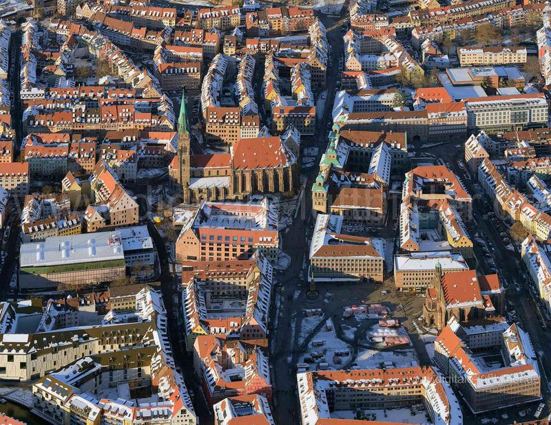 Luftaufnahme Altstadt in Nürnberg | Mittelfranken, Bayern