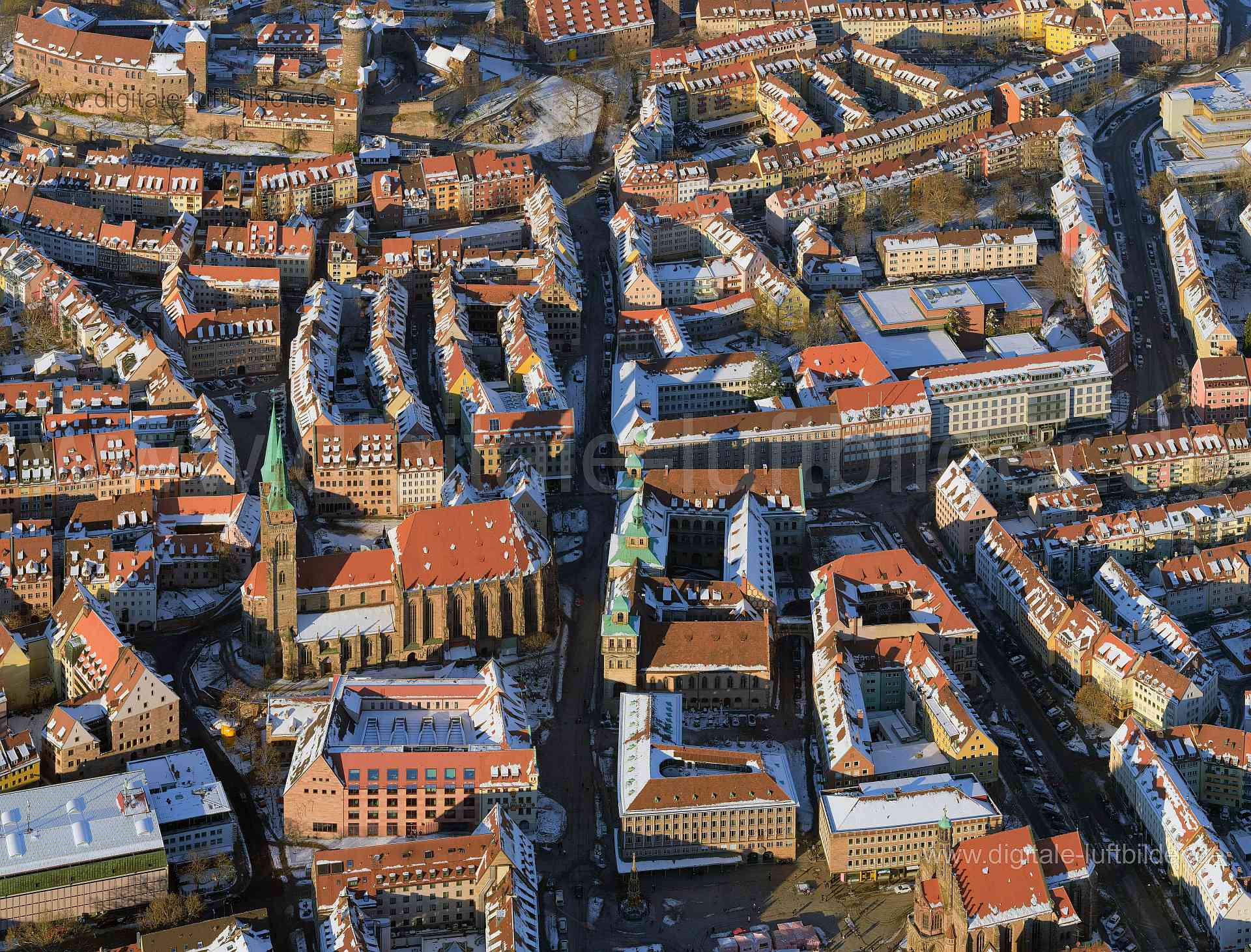 Luftaufnahme Altstadt in Nürnberg | Mittelfranken, Bayern