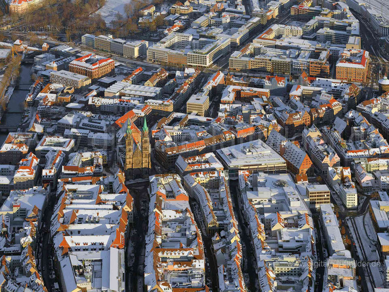 Luftaufnahme Altstadt in Nürnberg | Mittelfranken, Bayern
