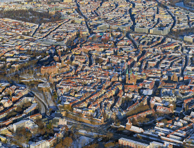 Luftaufnahme Altstadt in Nürnberg | Mittelfranken, Bayern