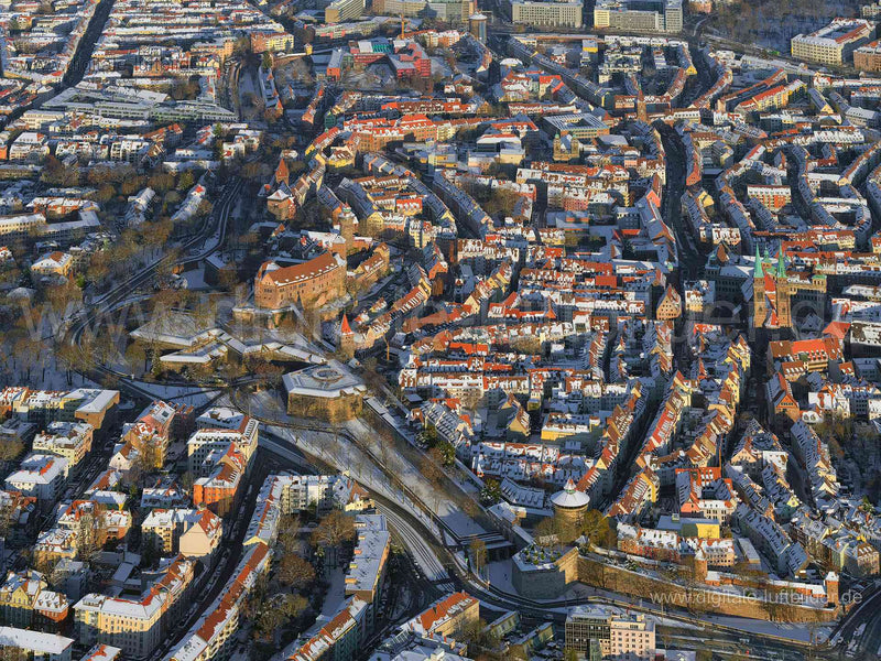 Luftaufnahme Altstadt in Nürnberg | Mittelfranken, Bayern