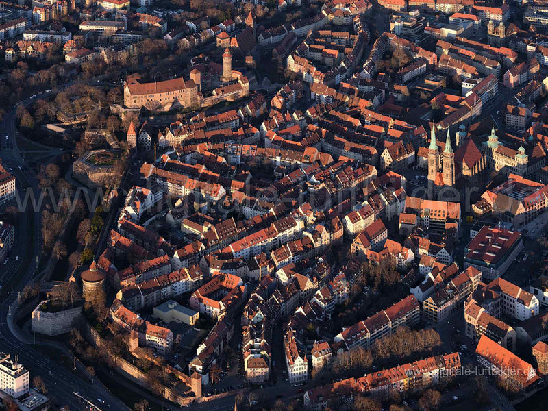 Luftaufnahme Altstadt in Nürnberg | Mittelfranken, Bayern