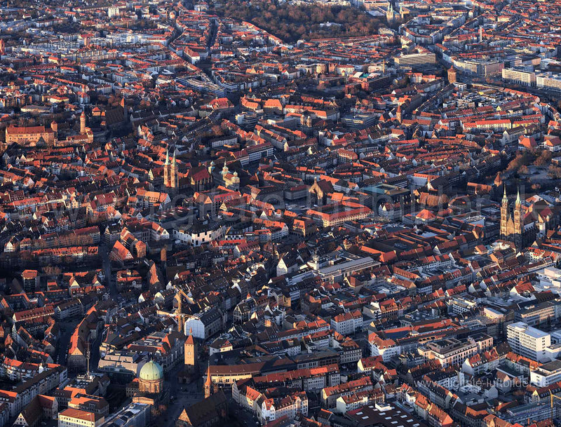 Luftaufnahme Altstadt in Nürnberg | Mittelfranken, Bayern