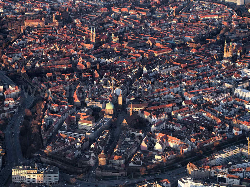 Luftaufnahme Altstadt in Nürnberg | Mittelfranken, Bayern