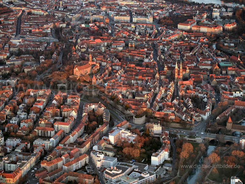 Luftaufnahme Altstadt in Nürnberg | Mittelfranken, Bayern