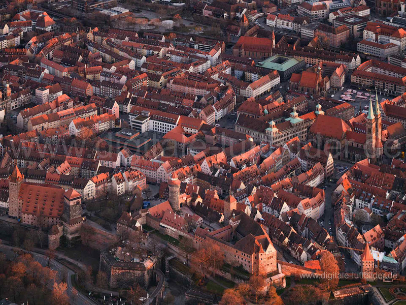 Luftaufnahme Altstadt in Nürnberg | Mittelfranken, Bayern