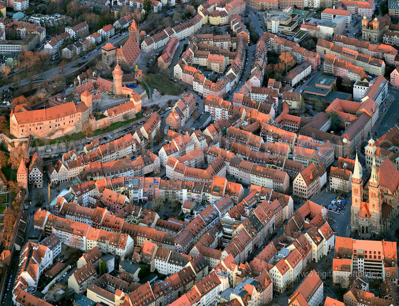 Luftaufnahme Altstadt in Nürnberg | Mittelfranken, Bayern
