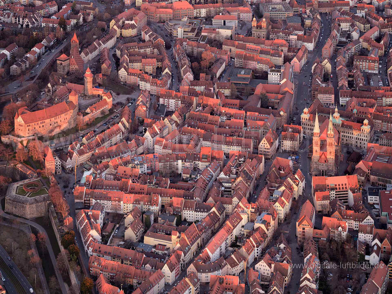 Luftaufnahme Altstadt in Nürnberg | Mittelfranken, Bayern