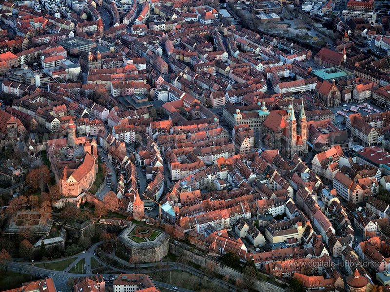Luftaufnahme Altstadt in Nürnberg | Mittelfranken, Bayern