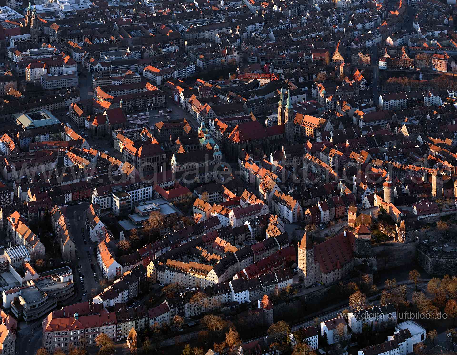 Luftaufnahme Altstadt in Nürnberg | Mittelfranken, Bayern