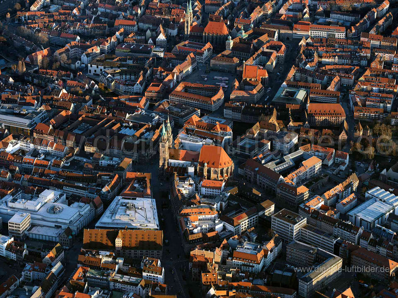 Luftaufnahme Altstadt in Nürnberg | Mittelfranken, Bayern