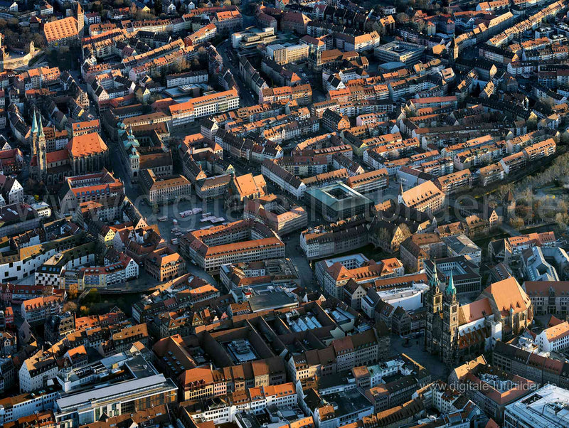 Luftaufnahme Altstadt in Nürnberg | Mittelfranken, Bayern