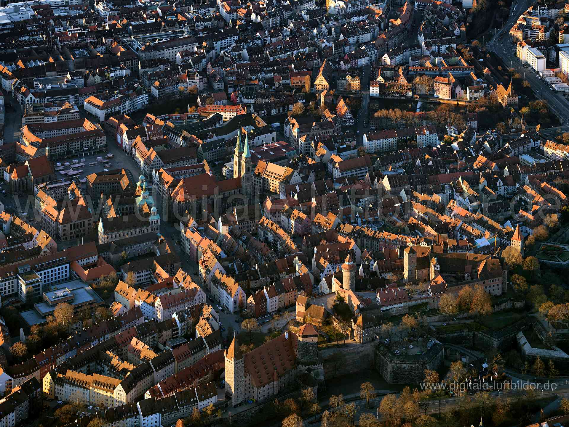 Luftaufnahme Altstadt in Nürnberg | Mittelfranken, Bayern