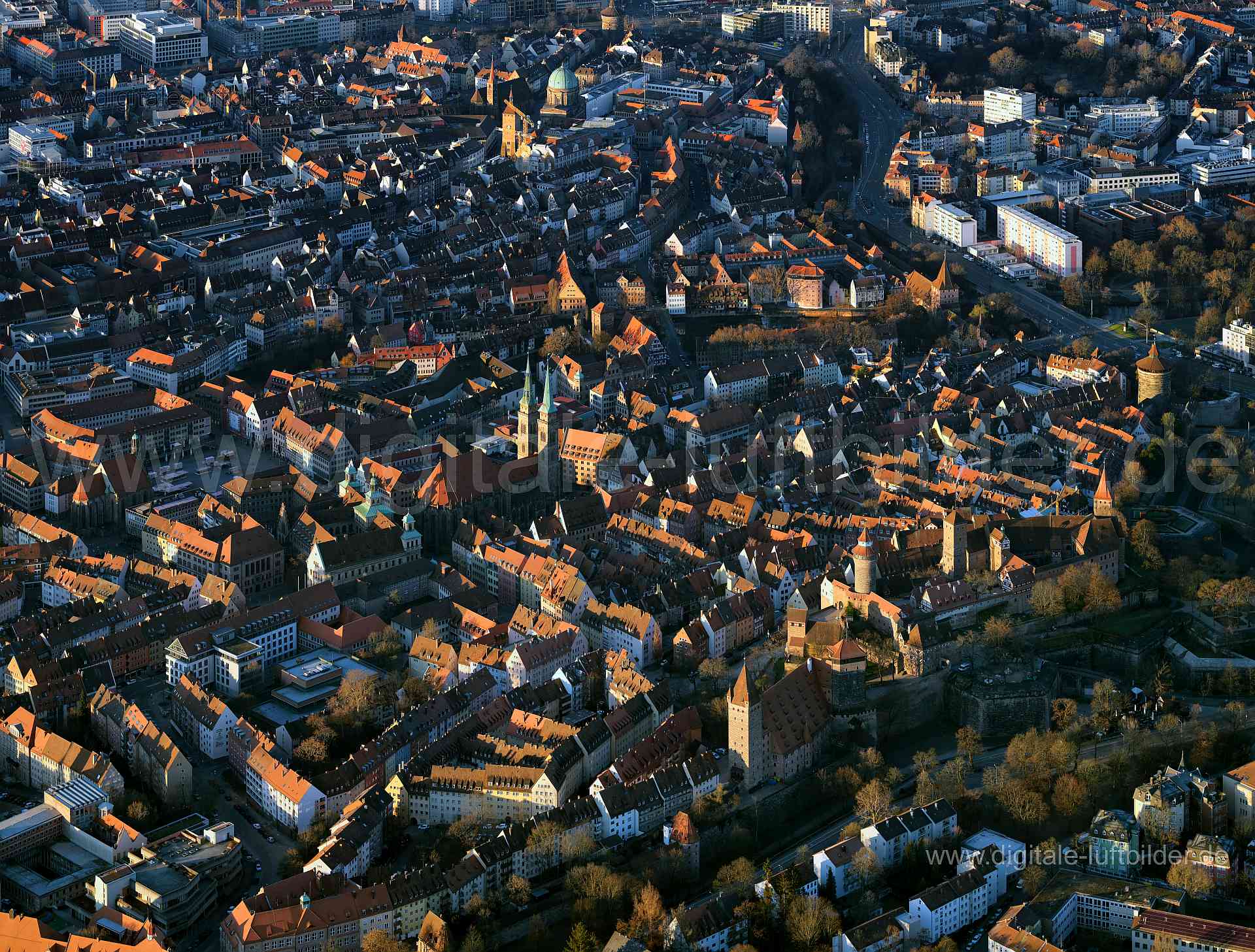 Luftaufnahme Altstadt in Nürnberg | Mittelfranken, Bayern