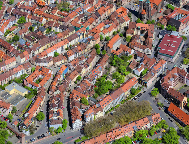 Luftaufnahme Altstadt in Nürnberg | Mittelfranken, Bayern