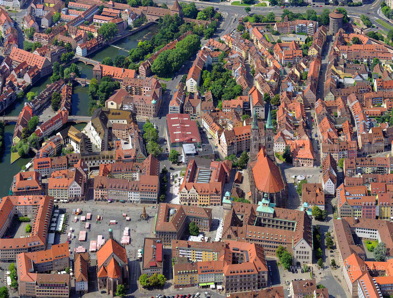 Luftaufnahme Altstadt in Nürnberg | Mittelfranken, Bayern