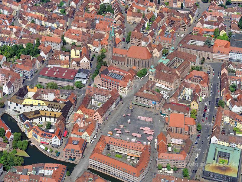 Luftaufnahme Altstadt in Nürnberg | Mittelfranken, Bayern