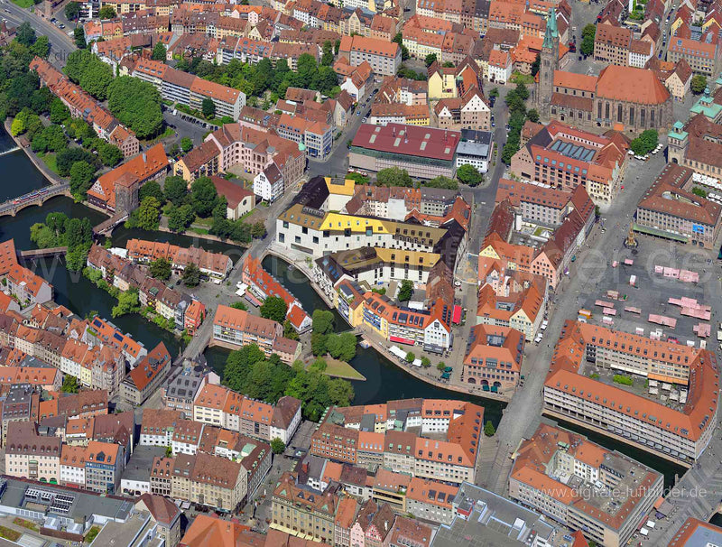 Luftaufnahme Altstadt in Nürnberg | Mittelfranken, Bayern