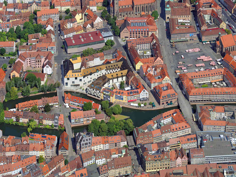 Luftaufnahme Altstadt in Nürnberg | Mittelfranken, Bayern
