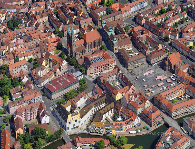 Luftaufnahme Altstadt in Nürnberg | Mittelfranken, Bayern