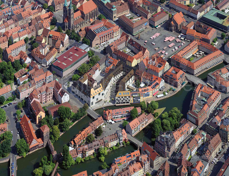 Luftaufnahme Altstadt in Nürnberg | Mittelfranken, Bayern