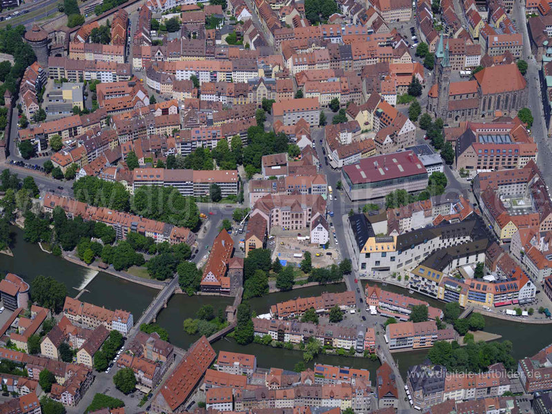 Luftaufnahme Altstadt in Nürnberg | Mittelfranken, Bayern