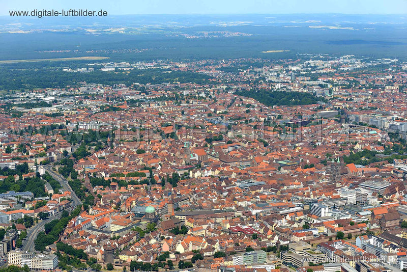 Luftaufnahme Altstadt in Nürnberg | Mittelfranken, Bayern
