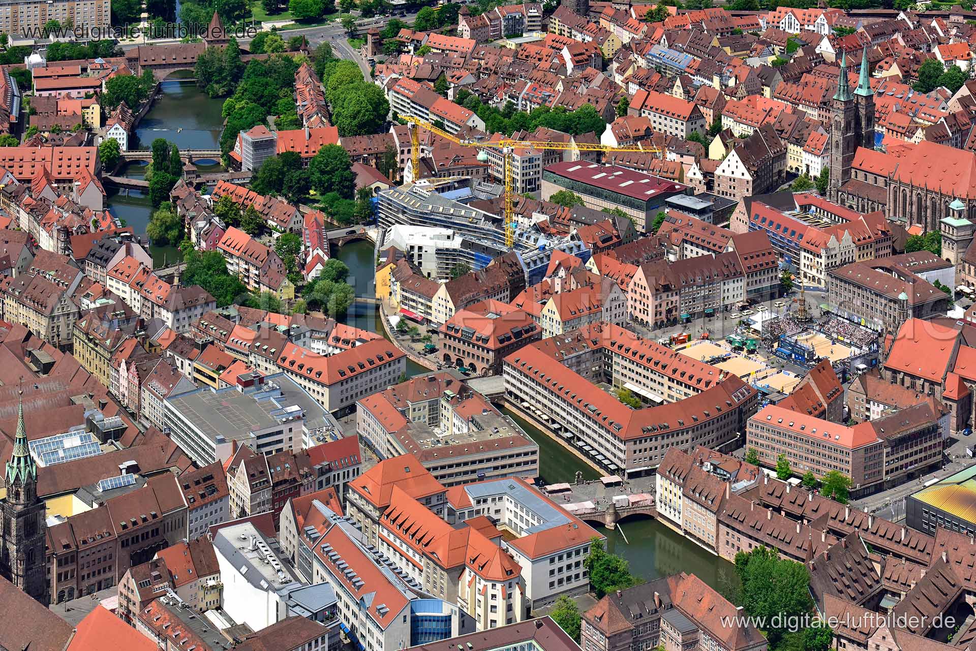 Luftaufnahme Altstadt in Nürnberg | Mittelfranken, Bayern