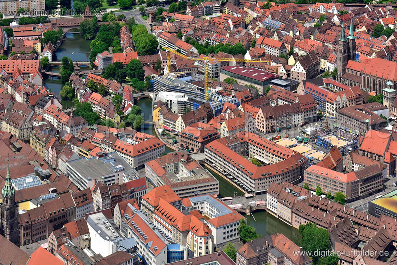 Luftaufnahme Altstadt in Nürnberg | Mittelfranken, Bayern