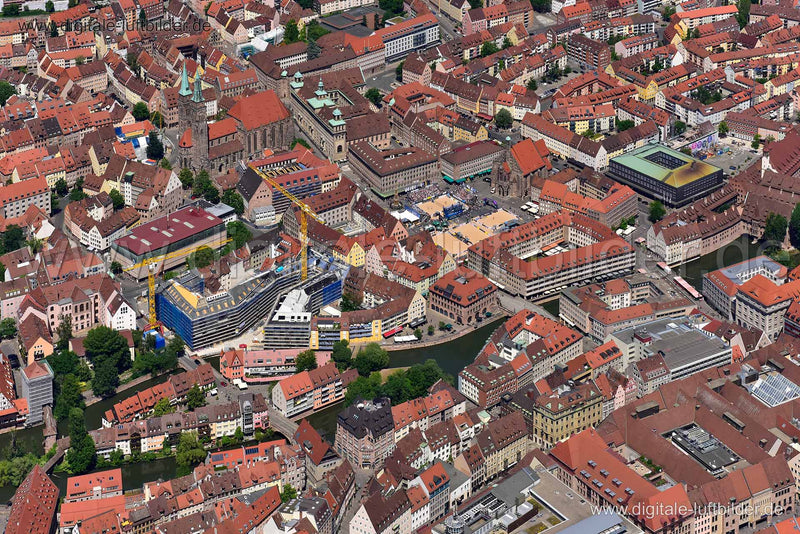 Luftaufnahme Altstadt in Nürnberg | Mittelfranken, Bayern