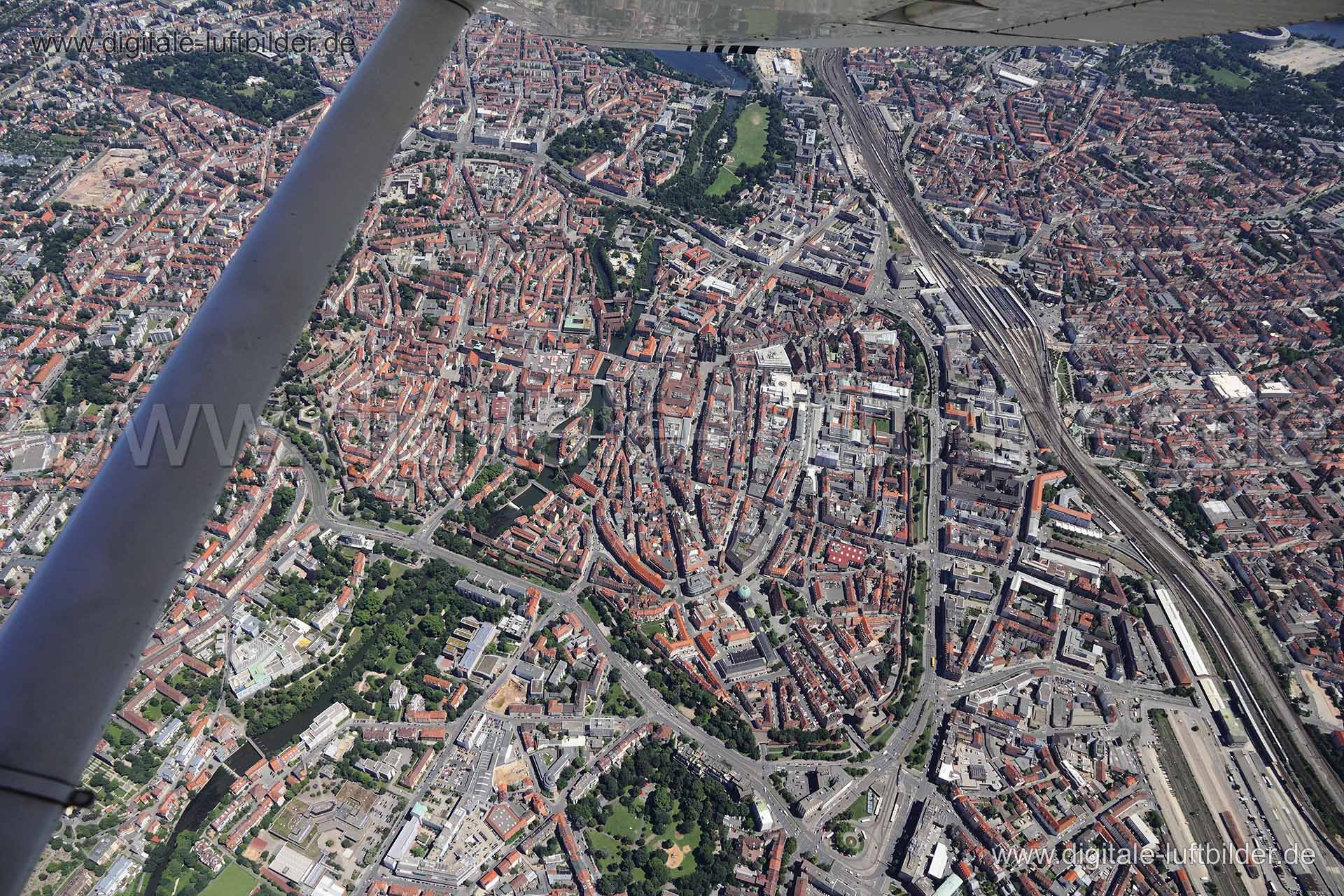 Luftaufnahme Altstadtring in Nürnberg | Mittelfranken, Bayern