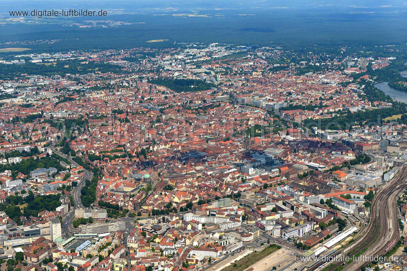 Luftaufnahme Altstadtring in Nürnberg | Mittelfranken, Bayern