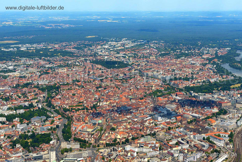 Luftaufnahme Altstadtring in Nürnberg | Mittelfranken, Bayern