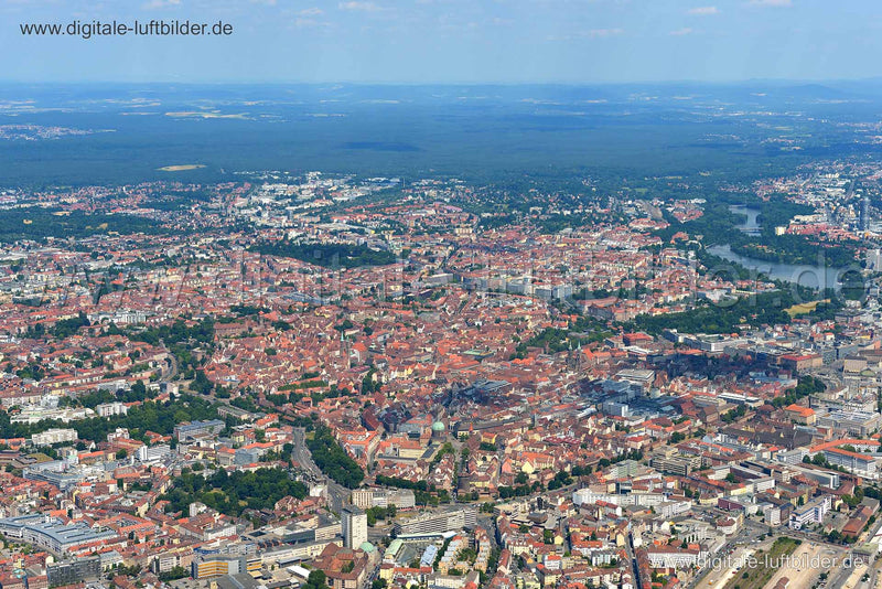 Luftaufnahme Altstadtring in Nürnberg | Mittelfranken, Bayern