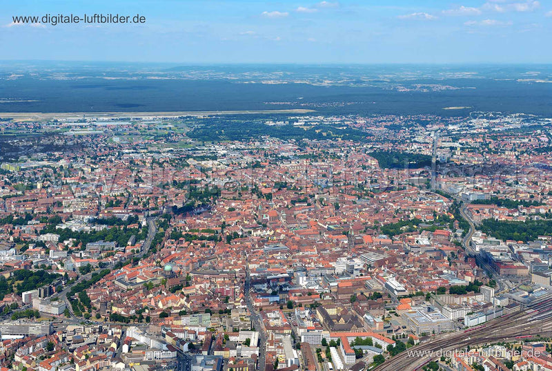 Luftaufnahme Altstadtring in Nürnberg | Mittelfranken, Bayern