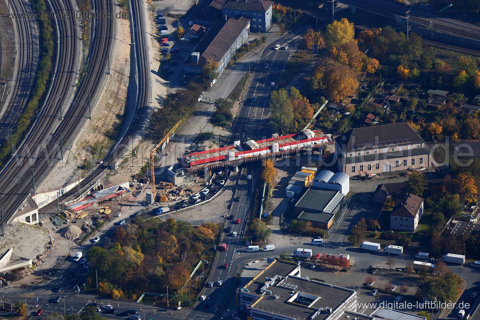 Luftaufnahme An den Rampen in Nürnberg | Mittelfranken, Bayern