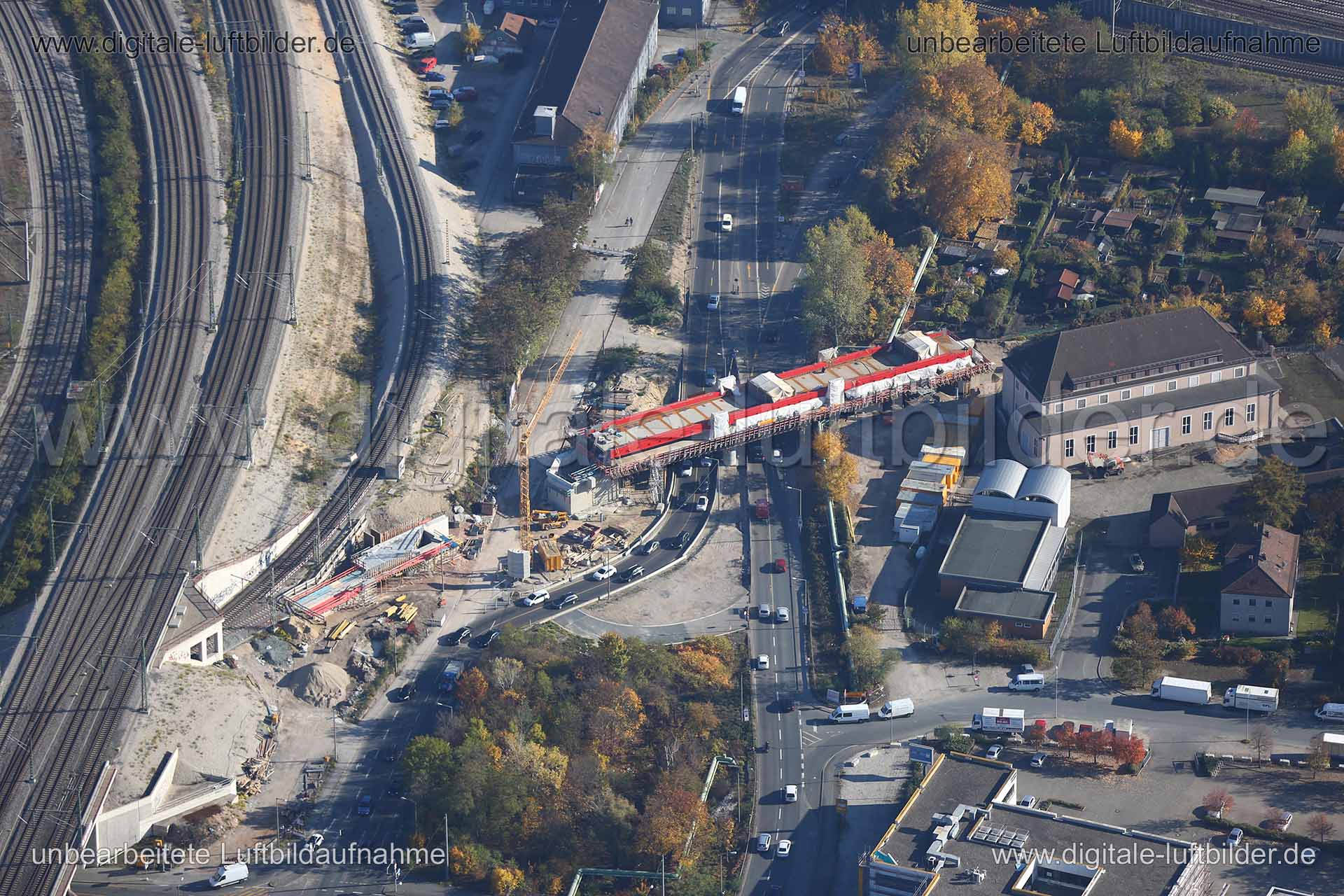 Luftaufnahme An den Rampen in Nürnberg | Mittelfranken, Bayern