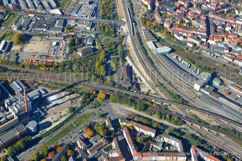 Luftaufnahme An den Rampen in Nürnberg | Mittelfranken, Bayern