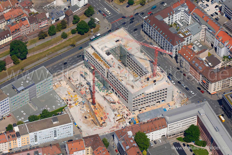Luftaufnahme AOK am Frauentorgraben in Nürnberg | Mittelfranken, Bayern