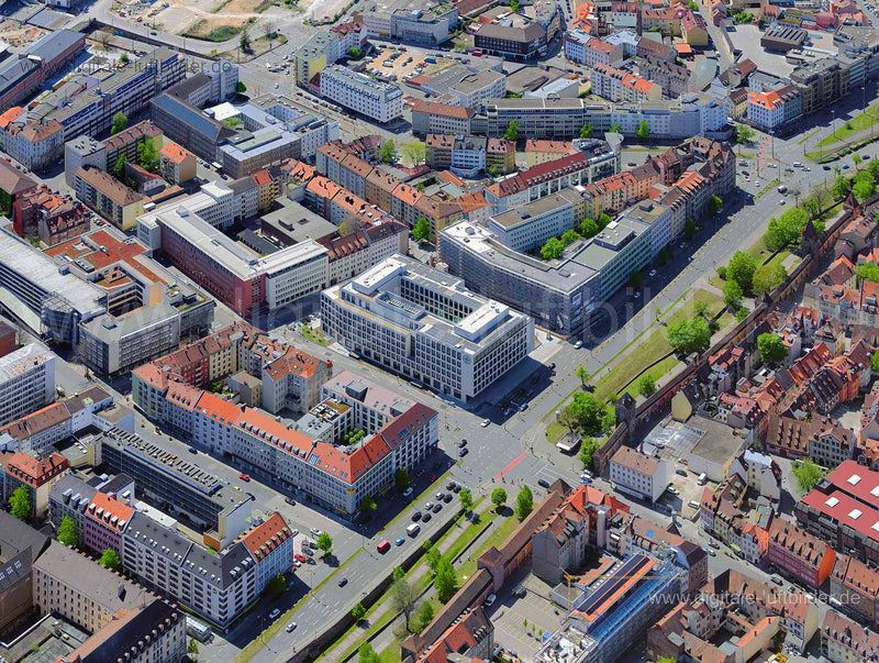 Luftaufnahme AOK am Frauentorgraben in Nürnberg | Mittelfranken, Bayern