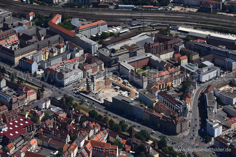 Luftaufnahme AOK am Frauentorgraben in Nürnberg | Mittelfranken, Bayern