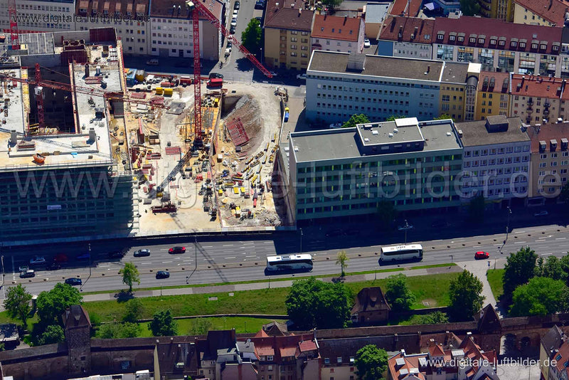 Luftaufnahme AOK am Frauentorgraben in Nürnberg | Mittelfranken, Bayern