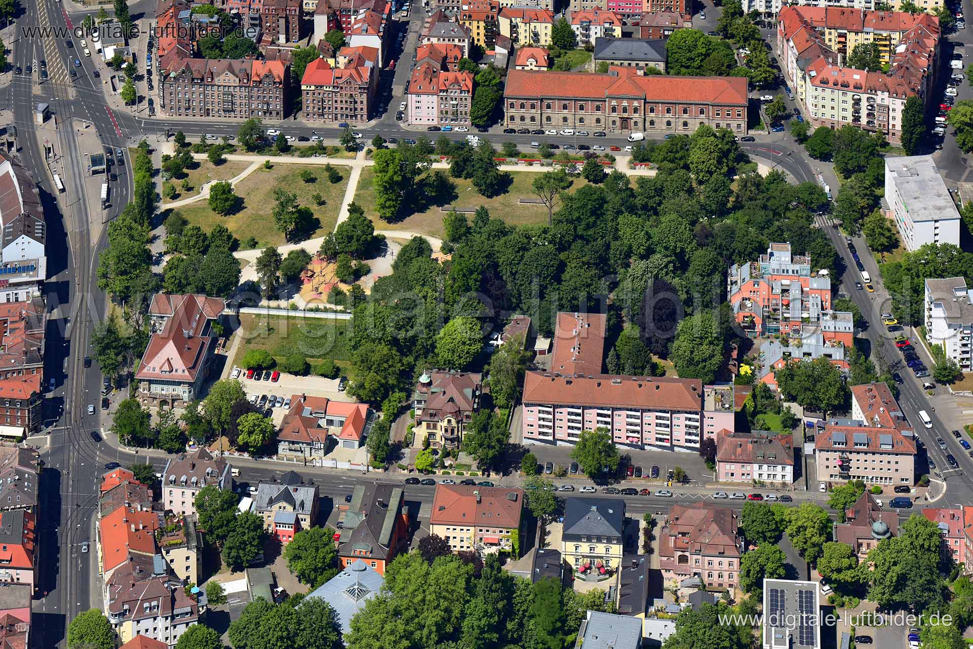 Luftaufnahme Archivpark in Nürnberg | Mittelfranken, Bayern