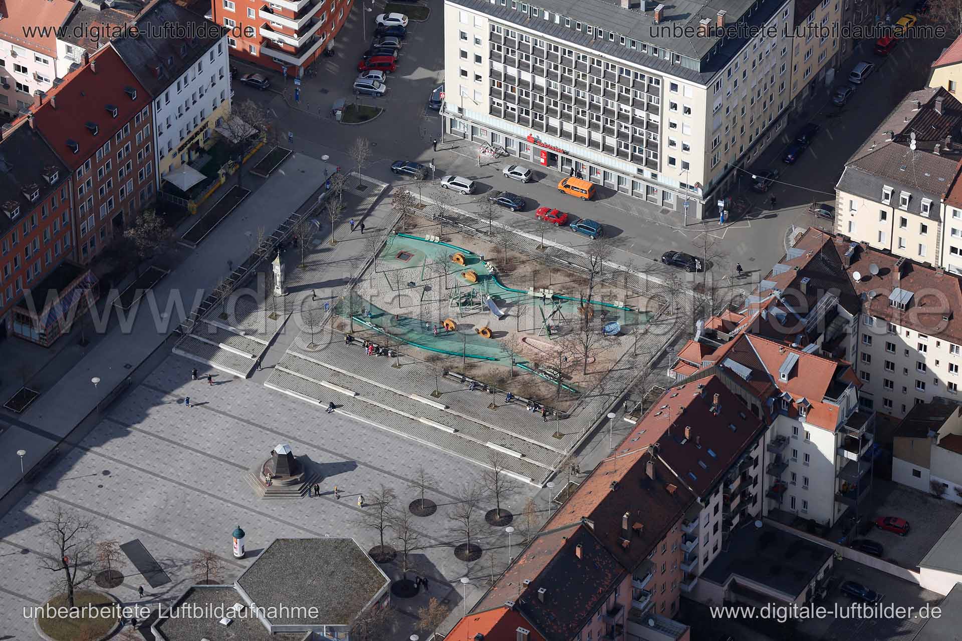 Luftaufnahme Aufseßplatz in Nürnberg | Mittelfranken, Bayern