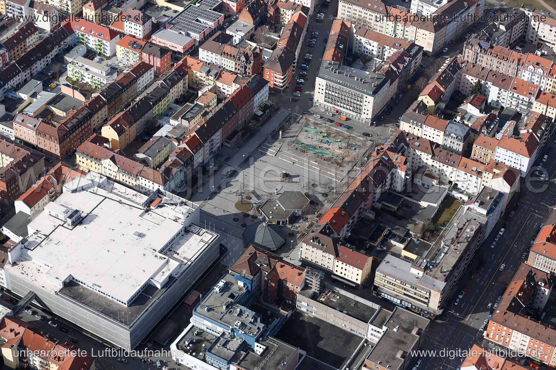 Luftaufnahme Aufseßplatz in Nürnberg | Mittelfranken, Bayern