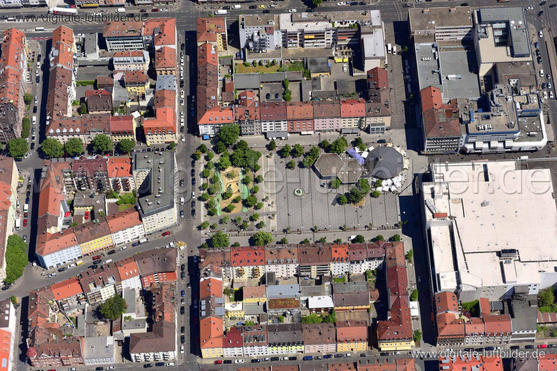 Luftaufnahme Aufseßplatz in Nürnberg | Mittelfranken, Bayern