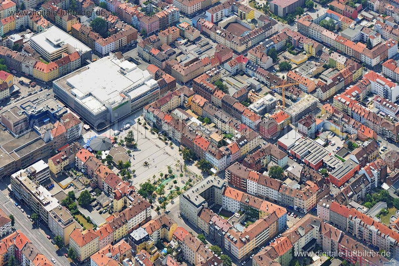 Luftaufnahme Aufseßplatz in Nürnberg | Mittelfranken, Bayern