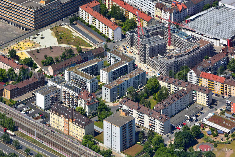 Luftaufnahme Augsburger Straße in Nürnberg | Mittelfranken, Bayern