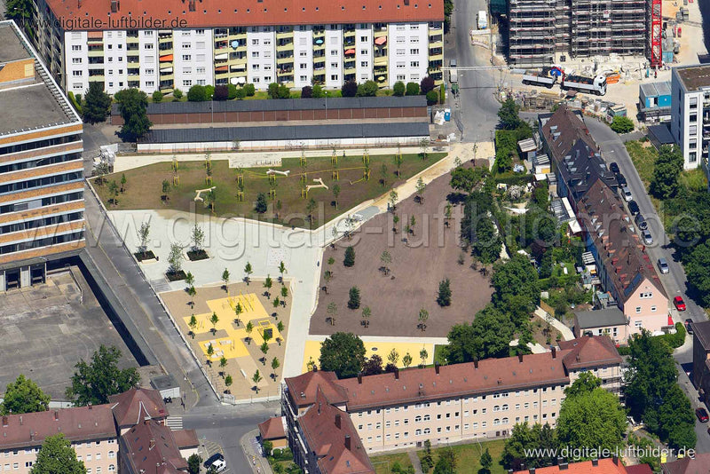 Luftaufnahme Augsburger Straße in Nürnberg | Mittelfranken, Bayern