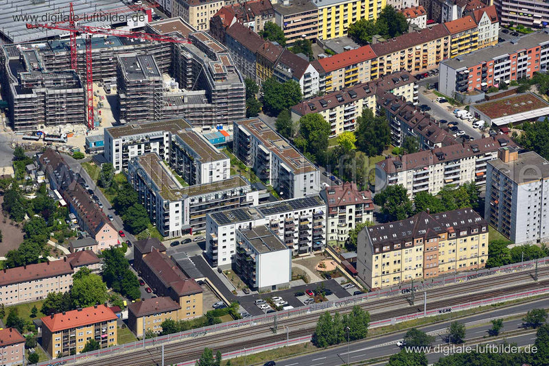 Luftaufnahme Augsburger Straße in Nürnberg | Mittelfranken, Bayern